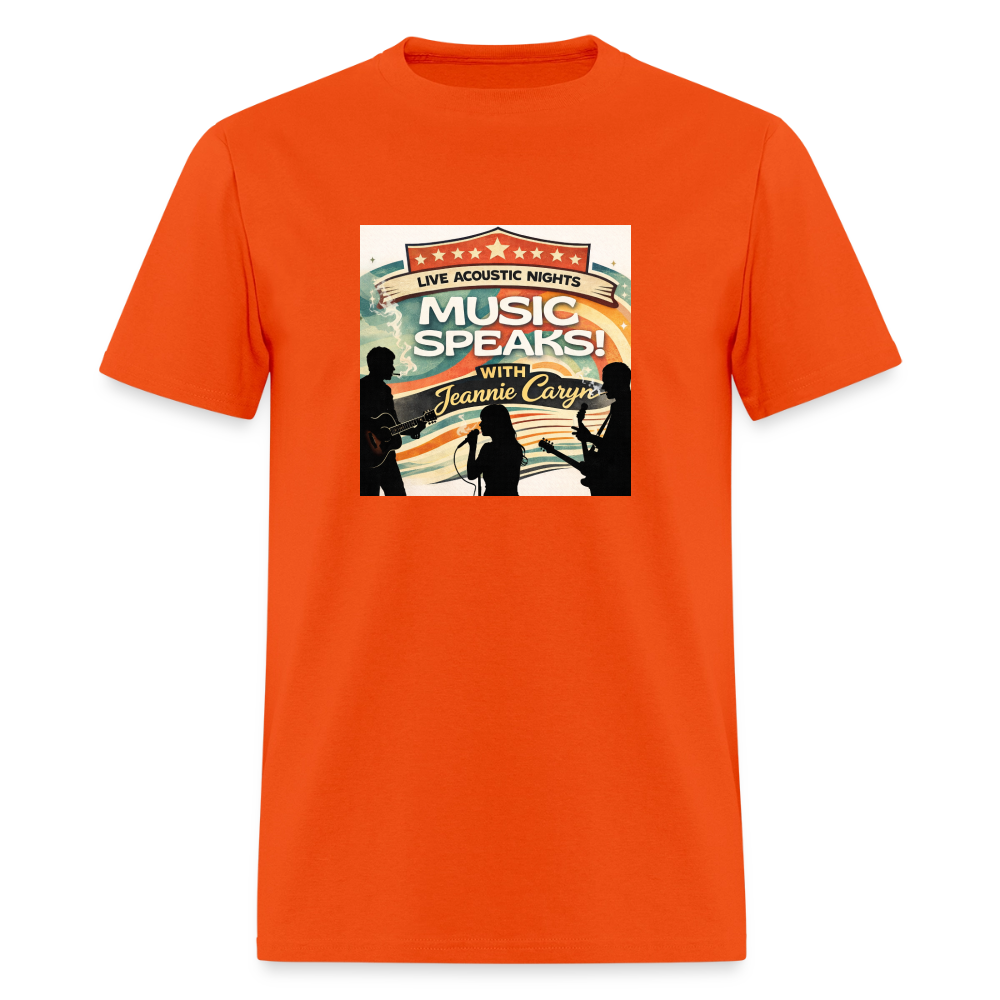 2026 Music Speaks Live Acoustic Nights - Men's T-Shirt | GILDAN 5000 - orange