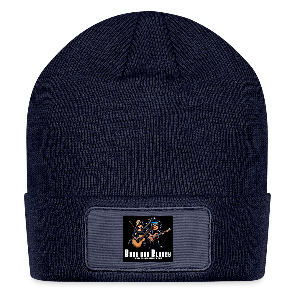BASS AND BLADES Patch Beanie - navy