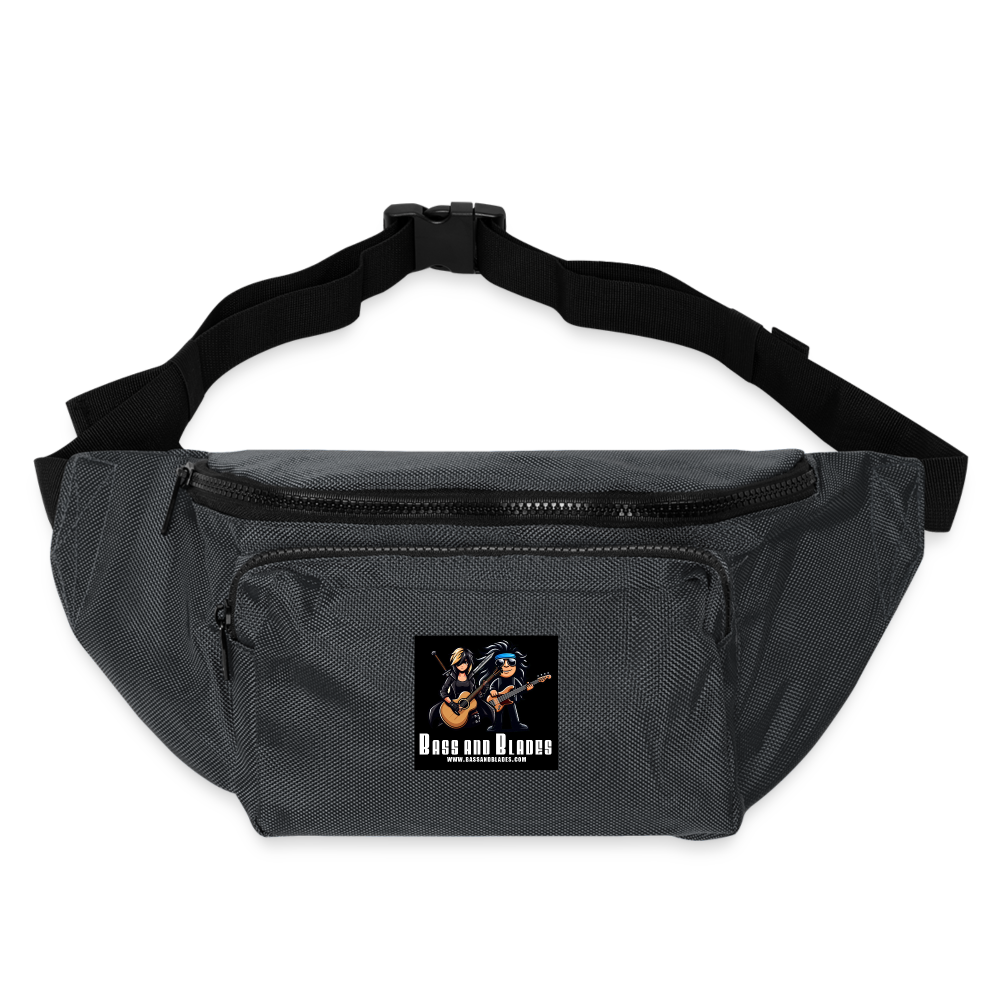 BASS AND BLADES Large Crossbody Hip Bag - charcoal gray