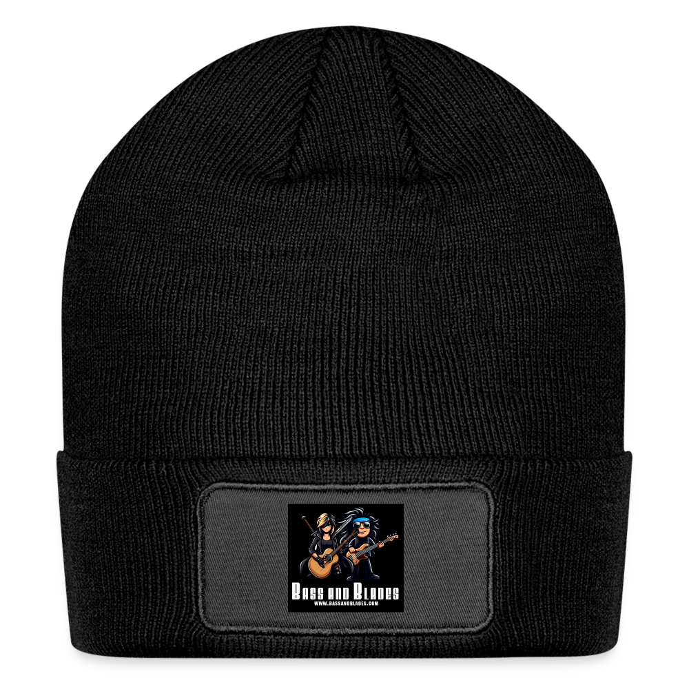 BASS AND BLADES Patch Beanie - black