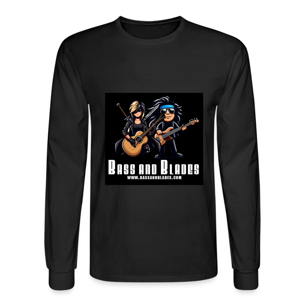 BASS AND BLADES Men's Long Sleeve T-Shirt - black