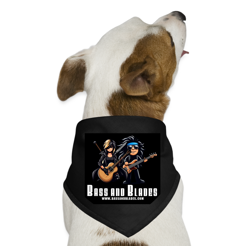 BASS AND BLADES Dog Bandana - black