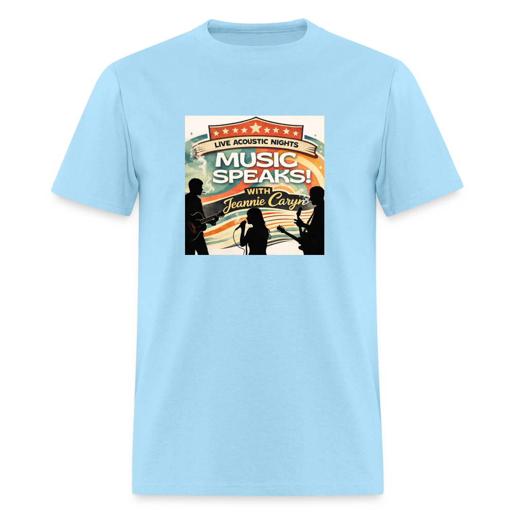 2026 Music Speaks Live Acoustic Nights -  Men's T-Shirt | GILDAN 5000 - powder blue