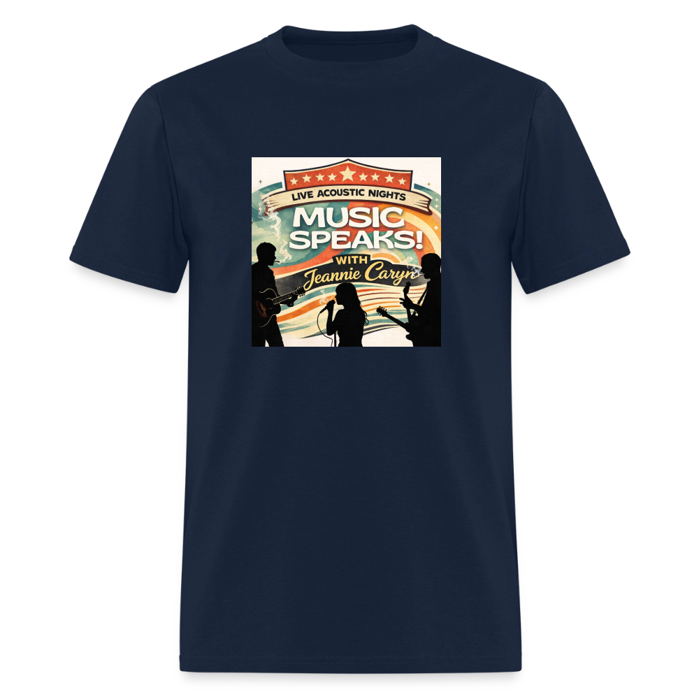 2026 Music Speaks Live Acoustic Nights -  Men's T-Shirt | GILDAN 5000 - navy