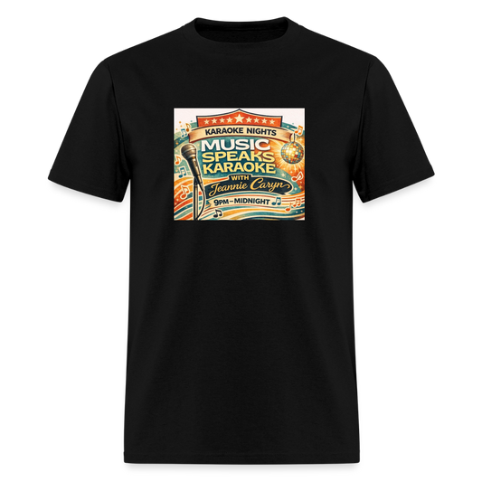 2026 Music Speaks Karaoke Men's T-Shirt | GILDAN 5000 - black