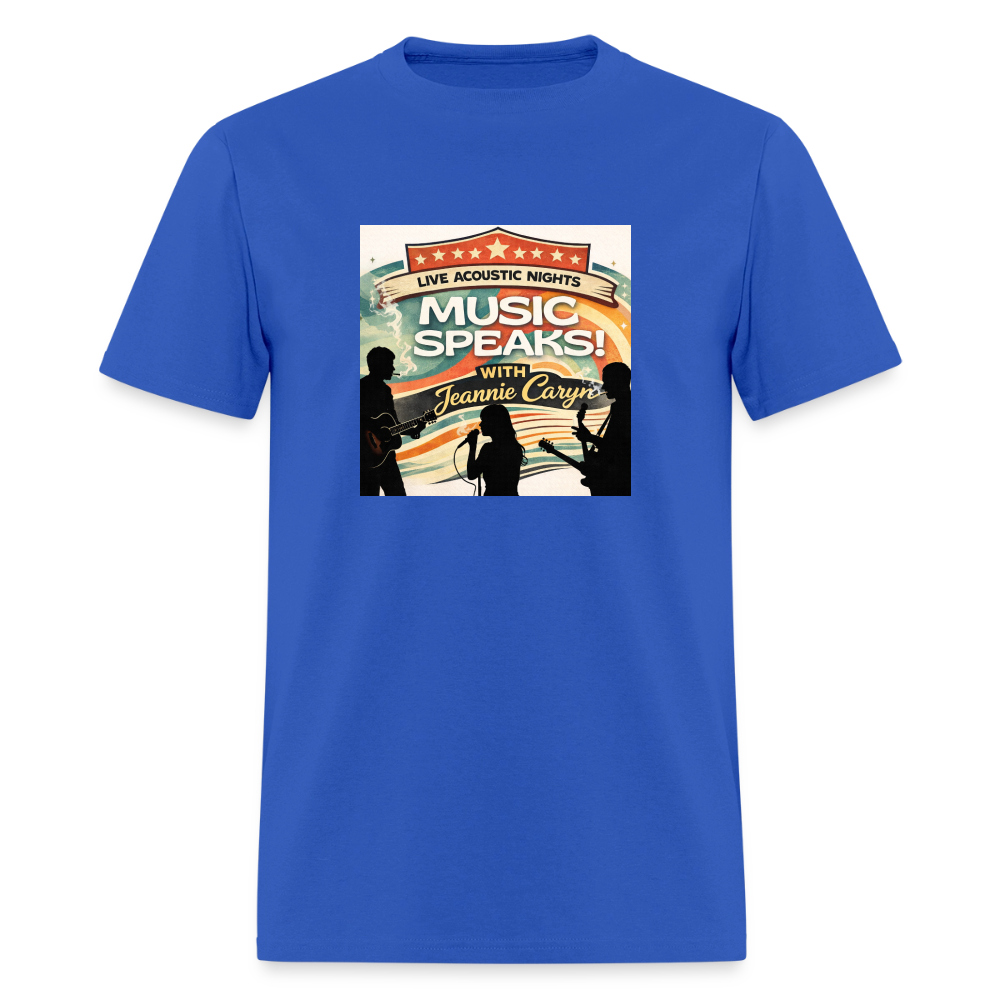 2026 Music Speaks Live Acoustic Nights -  Men's T-Shirt | GILDAN 5000 - royal blue