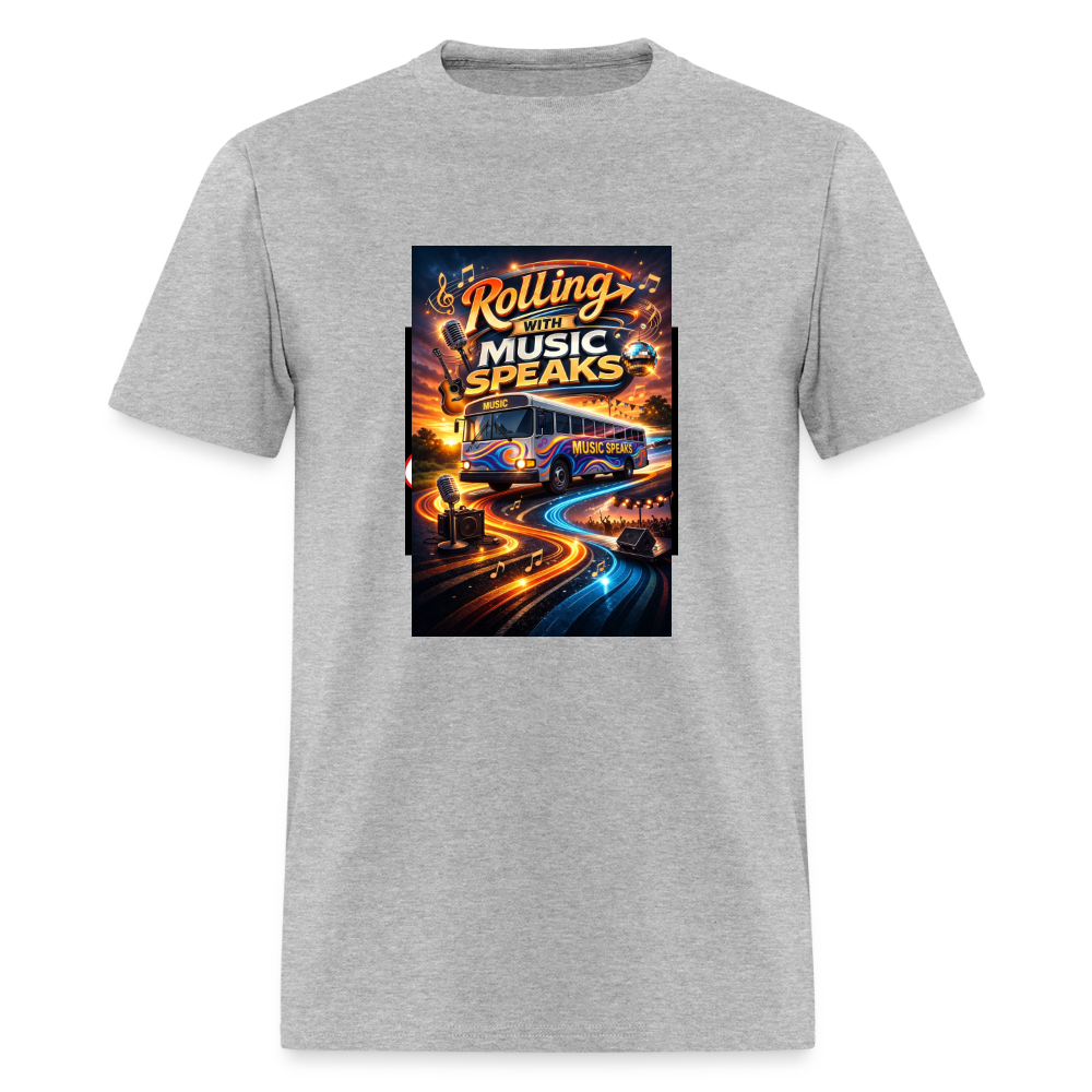 2026 Rolling with Music Speaks Men's T-Shirt | GILDAN 5000 - heather gray