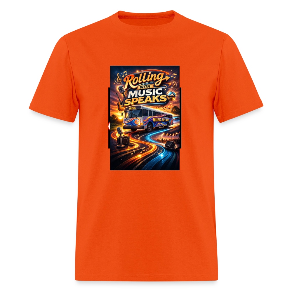 2026 Rolling with Music Speaks Men's T-Shirt | GILDAN 5000 - orange