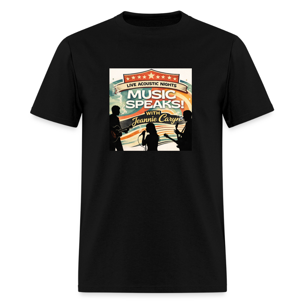 2026 Music Speaks Live Acoustic Nights -  Men's T-Shirt | GILDAN 5000 - black