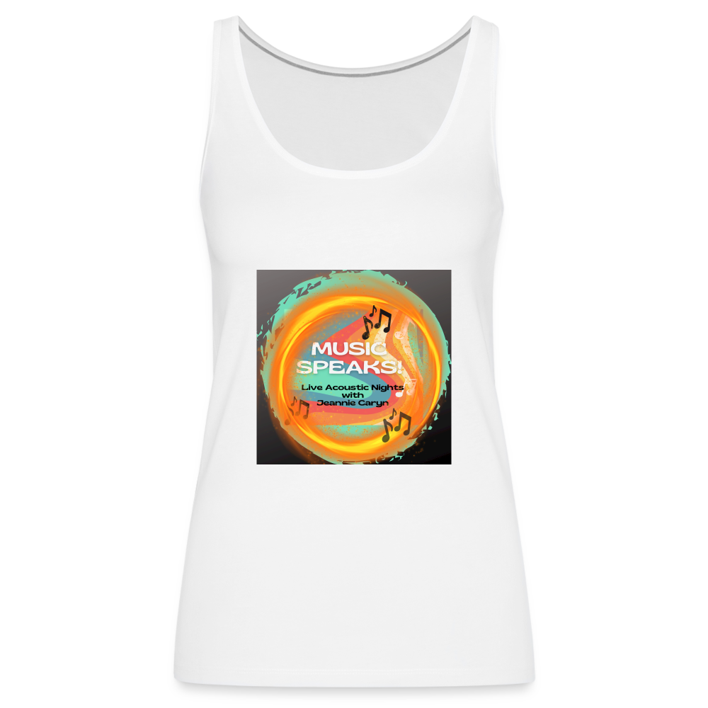 Music Speaks - Women’s Premium Tank Top - white