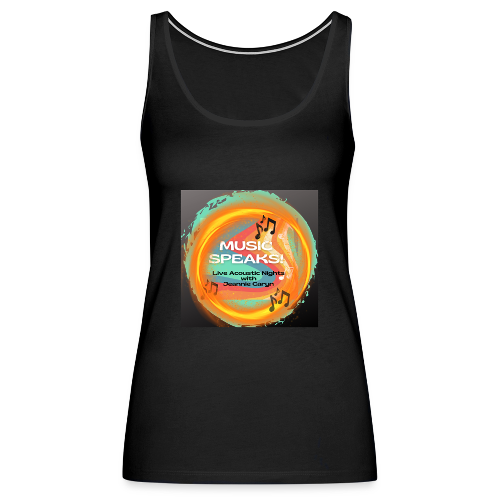 Music Speaks - Women’s Premium Tank Top - black