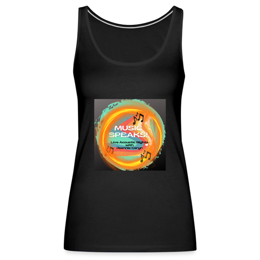 Music Speaks - Women’s Premium Tank Top - black