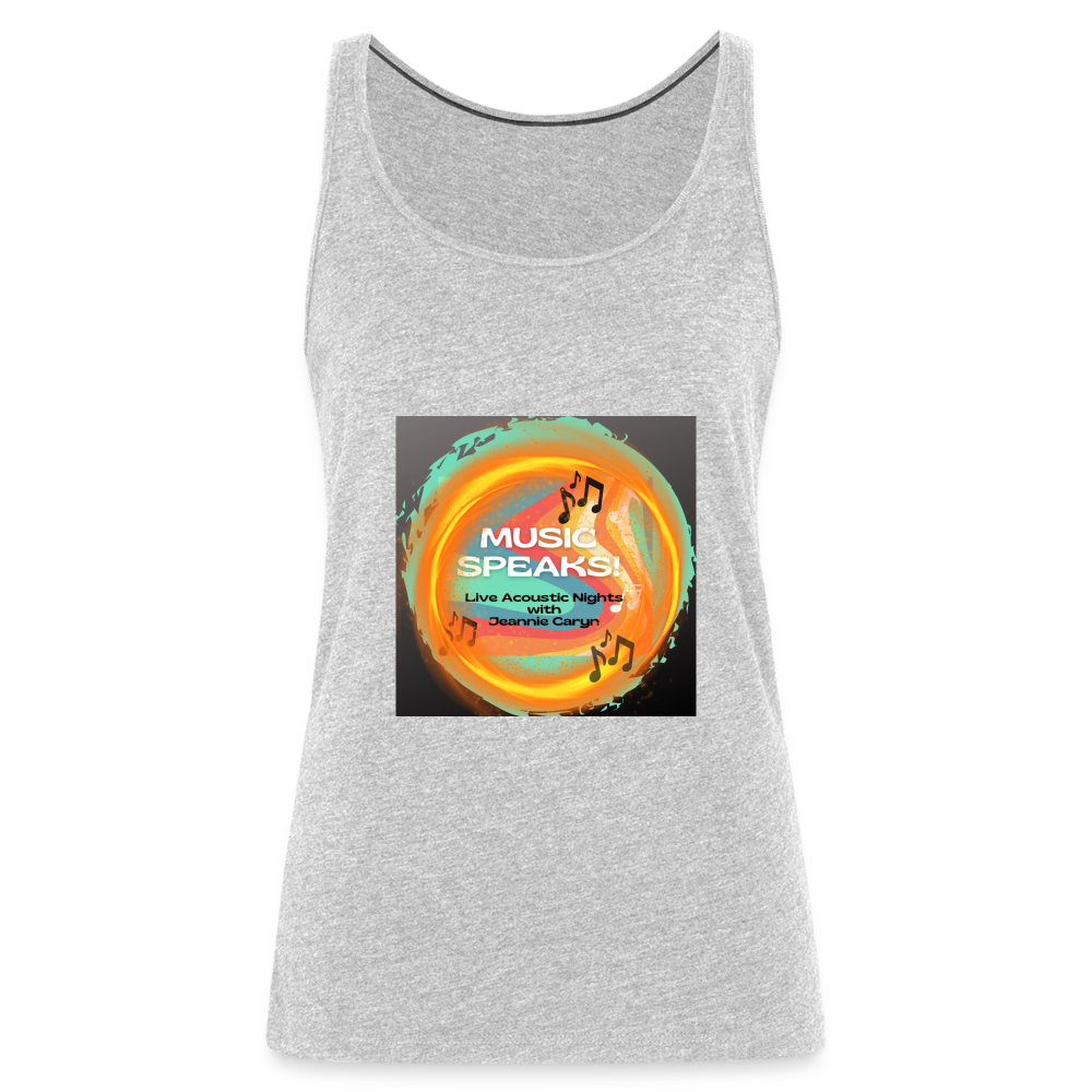 Music Speaks - Women’s Premium Tank Top - heather gray