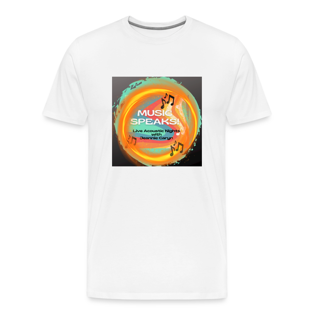 Music Speaks - Men's Premium T-Shirt - white