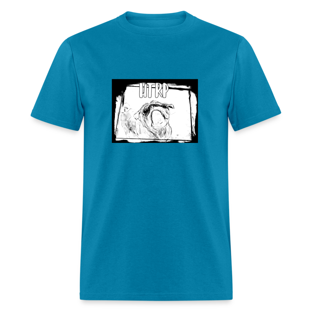 HTRP - The Adventures of Hugo the Round Pug Series - Unisex Classic T-Shirt - turquoise