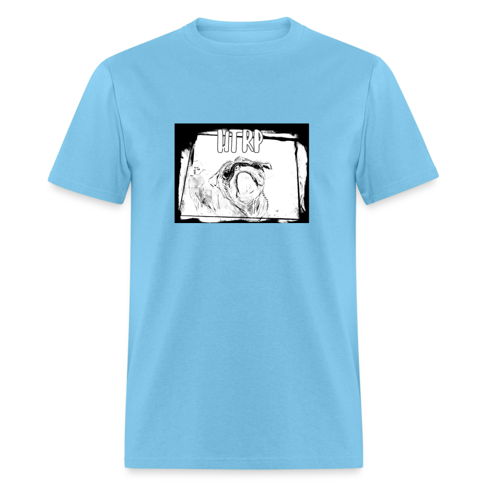 HTRP - The Adventures of Hugo the Round Pug Series - Unisex Classic T-Shirt - aquatic blue