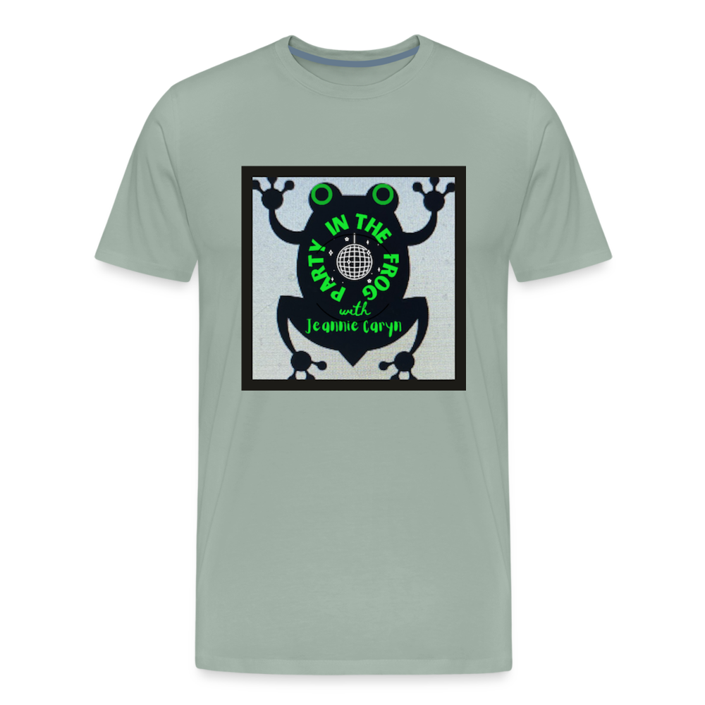 "Party in the Frog" Podcast Premiere Shirt!  Men's Premium T-Shirt - steel green